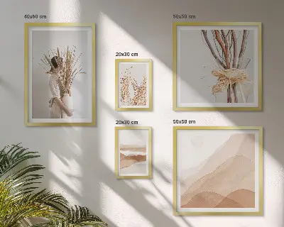 Gallery wall Stylish boho plants landscapes