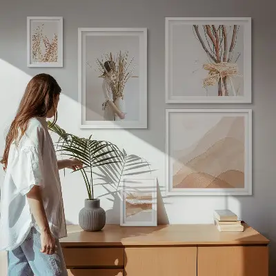 Gallery wall Stylish boho plants landscapes
