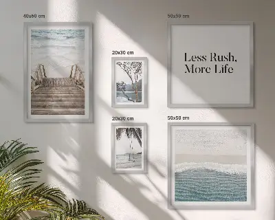 Framed photo set Beaches, peace, sea views