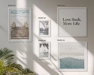 Framed photo set Beaches, peace, sea views