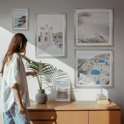 Gallery wall The white landscapes of Greece
