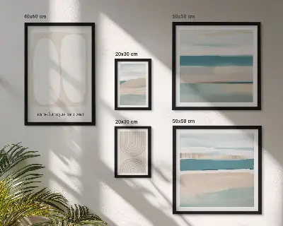 Abstract nature compositions framed photo set