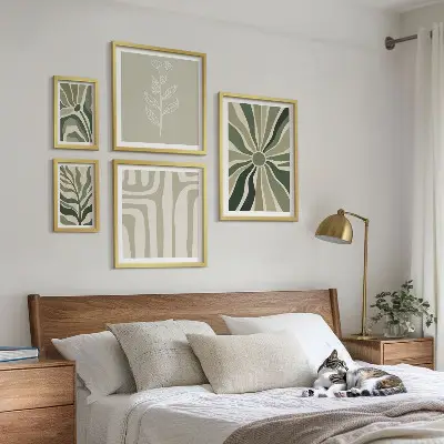 Gallery wall Abstract plant patterns