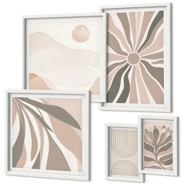 Framed photo set Stylish nature compositions