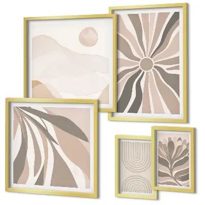 Framed photo set Stylish nature compositions