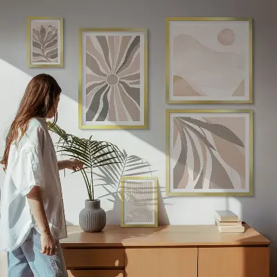 Framed photo set Stylish nature compositions
