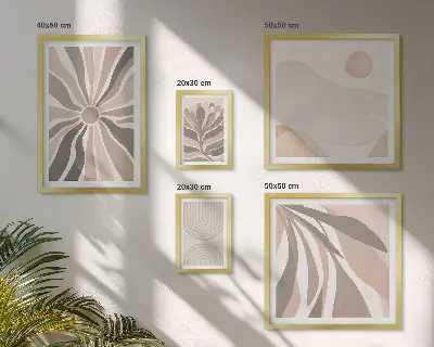 Framed photo set Stylish nature compositions