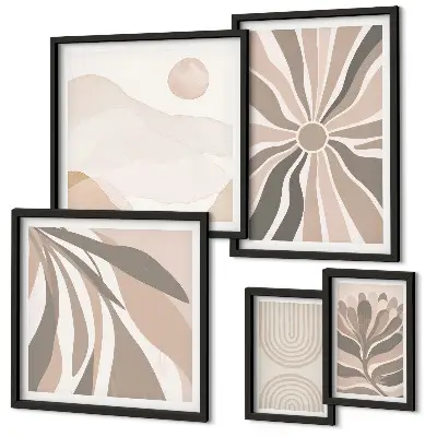 Framed photo set Stylish nature compositions