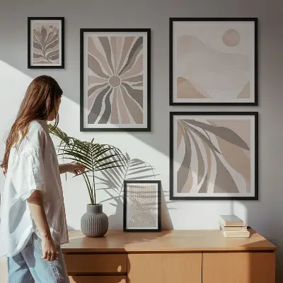 Framed photo set Stylish nature compositions