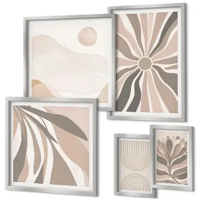 Framed photo set Stylish nature compositions
