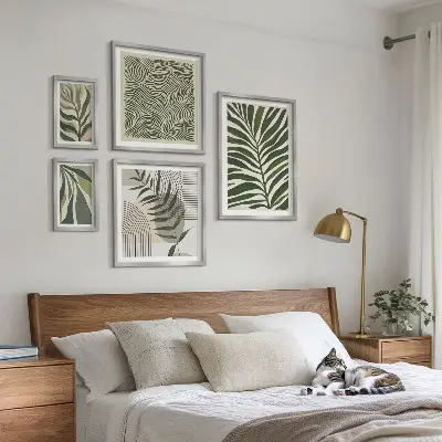 Gallery wall Modern plant patterns