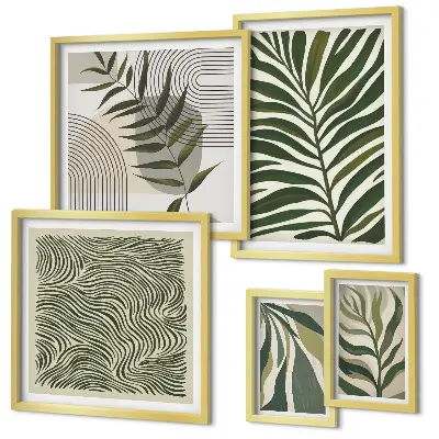 Gallery wall Modern plant patterns
