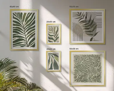 Gallery wall Modern plant patterns