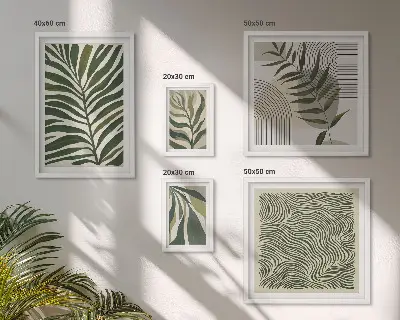 Gallery wall Modern plant patterns