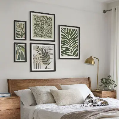 Gallery wall Modern plant patterns
