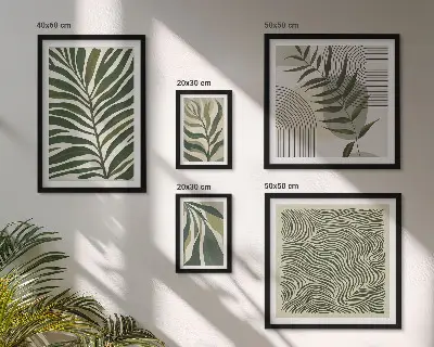 Gallery wall Modern plant patterns
