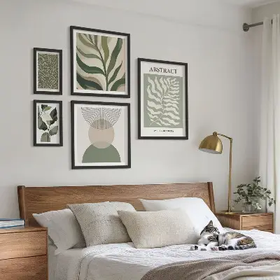 Gallery wall Abstract plant patterns