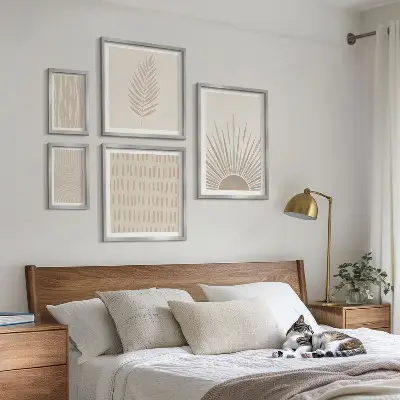 Framed photo set Stylish decorations nature geometry