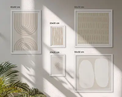 Framed photo set Stylish abstract forms