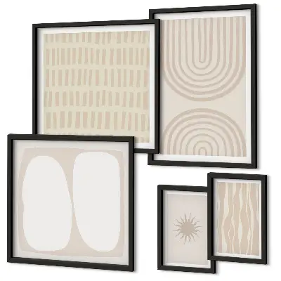 Framed photo set Stylish abstract forms