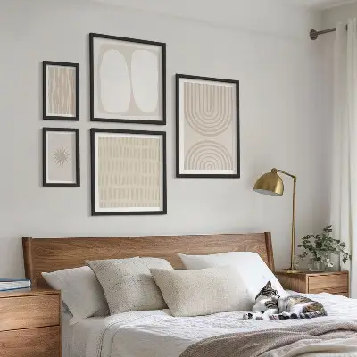 Framed photo set Stylish abstract forms