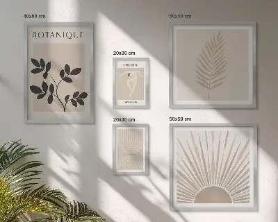 Gallery wall Stylish floral geometric decorations
