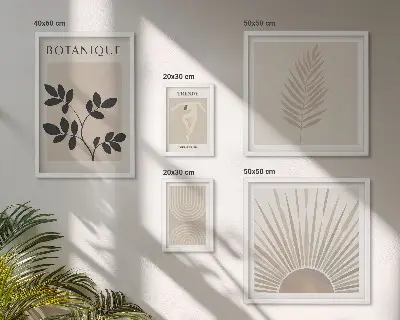 Gallery wall Stylish floral geometric decorations