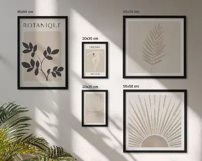 Gallery wall Stylish floral geometric decorations