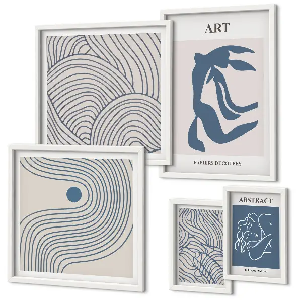 Gallery wall Abstract modern lines