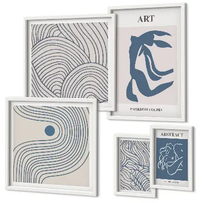 Gallery wall Abstract modern lines