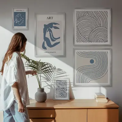 Gallery wall Abstract modern lines