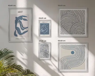 Gallery wall Abstract modern lines