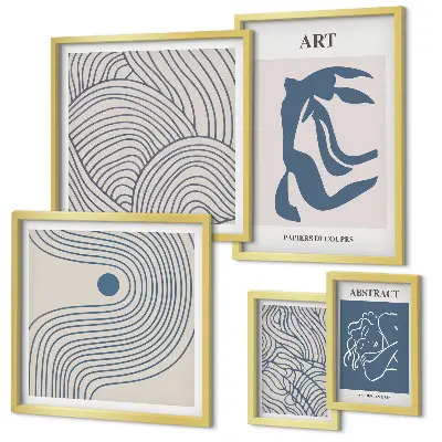 Gallery wall Abstract modern lines