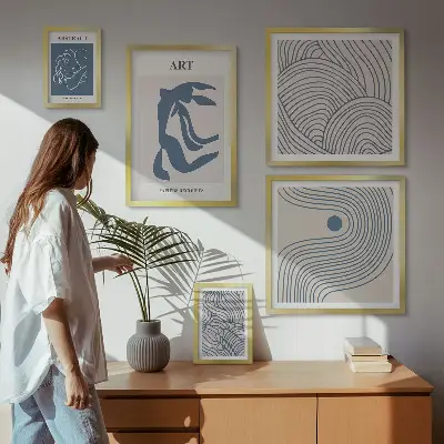 Gallery wall Abstract modern lines