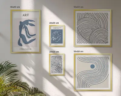 Gallery wall Abstract modern lines