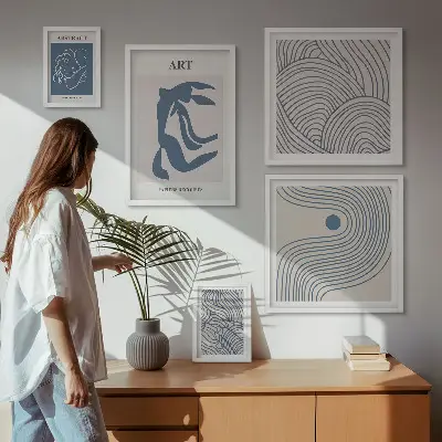 Gallery wall Abstract modern lines