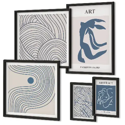 Gallery wall Abstract modern lines