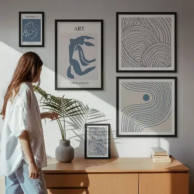 Gallery wall Abstract modern lines