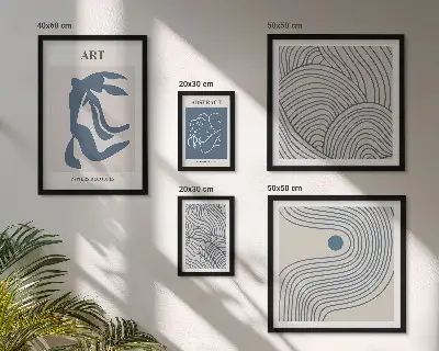 Gallery wall Abstract modern lines