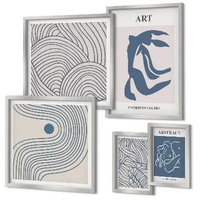 Gallery wall Abstract modern lines