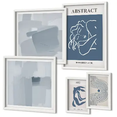 Framed photo set Stylish minimalist abstractions