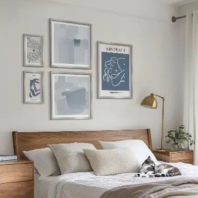 Framed photo set Stylish minimalist abstractions