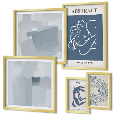 Framed photo set Stylish minimalist abstractions