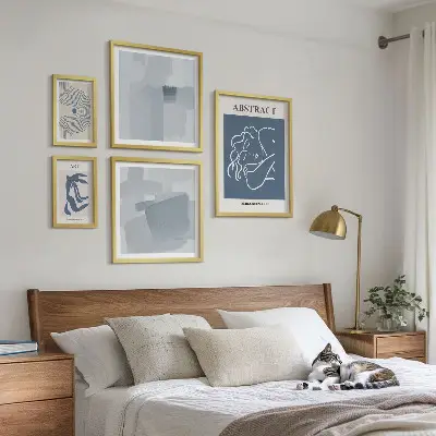 Framed photo set Stylish minimalist abstractions