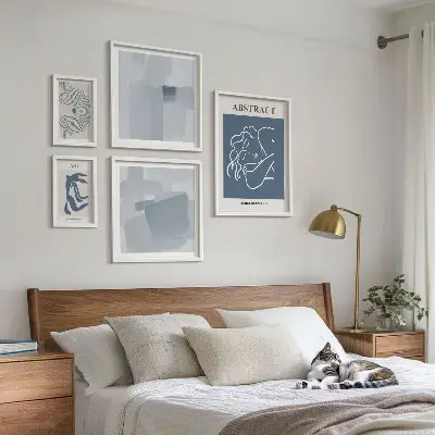 Framed photo set Stylish minimalist abstractions