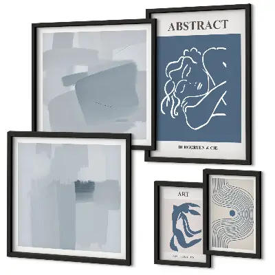 Framed photo set Stylish minimalist abstractions