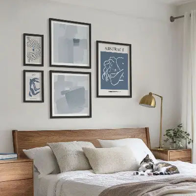 Framed photo set Stylish minimalist abstractions