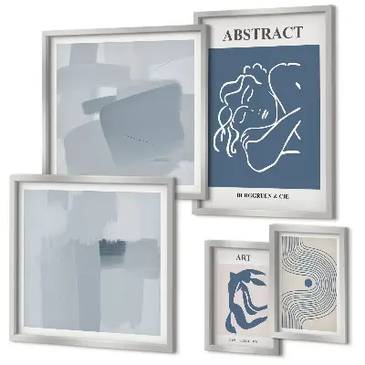Framed photo set Stylish minimalist abstractions