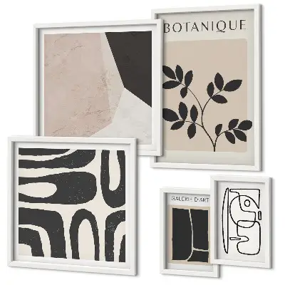 Gallery wall Stylish minimalist graphics