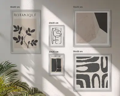 Gallery wall Stylish minimalist graphics